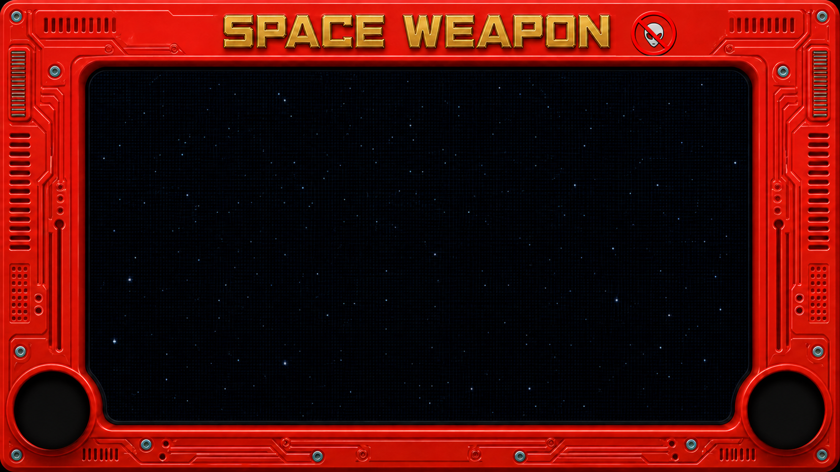 Space Weapon wide red cabinet background